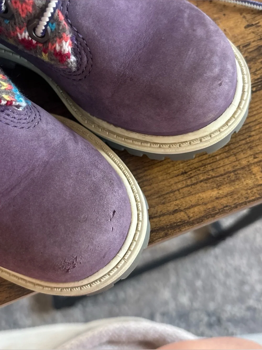 Timberland Earth Keeper Purple Boots Toddler 9, Model 9785R
